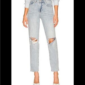 Presley High Rise Roller Jean in Gaze Distressed Size 29